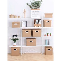 종이리빙박스 크래프트지 손잡이 상자 캠핑용 수납함, 업그레이드29L 35x28x30(손잡이 포함)