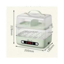 전기 계란찜기 350W 다기능 음식 증기선 계란 보일러 스팀 밥솥 요리 아침 식사 기계 끓는 2 레이어 타이밍, 220-240V_EU