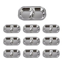 나nanr_깊은형 스텐 어린이집 유치원 단체 간식접시 2구 10개 식판 나눔 레스 칸칸♥sksnfll, ♥sstarting