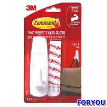 ForU109 3M 코맨드 탈부착식벽걸이 대 박스 36개 선정리클립 코맨드클립 생활용품