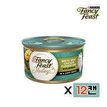 팬시피스트 메들리 85G 모음 주식캔, 플로렌틴 치킨, 85G 12캔, 생선, 12개
