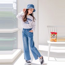버블트리 슈슈와이드데님팬츠