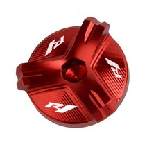 로고 R1 오토바이 알루미늄 엔진 오일 필러 캡 플러그 야마하 YZF-R1 1998-2017 2016 필터 컵, 빨간