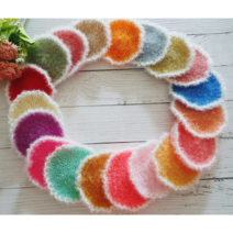 핸드메이드 한겹 헹굼수세미 10개