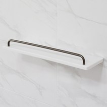 욕실플러스 BB-114W 욕실 인조 대리석 미니 일자 선반 400 화이트 국산