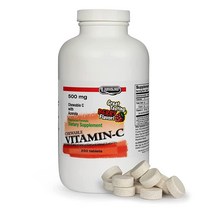 Landau 500mg Chewable Vitamin C Candy for Kids Adults - Easy-to-Take Vitamin C Supplement with Acerola - Kosher Made in The USA - Great Tasting Berry, 250