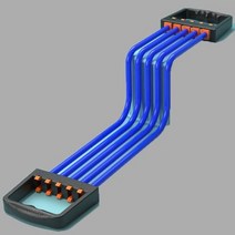 헬스용품 범용 가슴 확장기 남성 및 여성용 어깨 스트레칭 로프 피트니스 장비 가정용 팔 근력 훈련 봄 근육, Blue+Blue