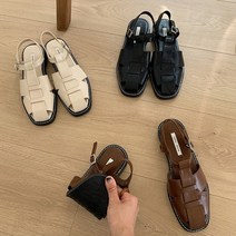 여름 여자 꼬임 피셔맨 샌들 소프트 슬링백 샌들 플랫