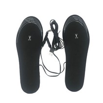 발보온기 히팅 패드 발열 난로 사무실 방한 온열 usb 신 insoles 양말 매트 열, 검은색, 35-40