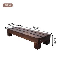 평상마루 야외 리모델링 베란다 발코니 접이식 침대 평상 마루 원목 정원, 발판90*30*20cm탄화색