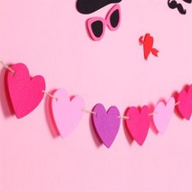 아트박스/파티해 펠트 미니 하트가랜드 (파스텔), 본품, 옵션선택:본품