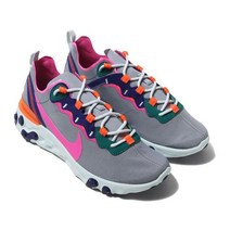 [해외]나이키 W REACT ELEMENT 55 WOLF GREY/LSR FCHS-HYPR CRMSN 19SU-I bq2728-006