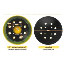사포대 사포질 전동 바닥 수동 원형 5 인치 125mm 8 홀 3/4 네일 백업 샌딩 패, 07 4 Nails