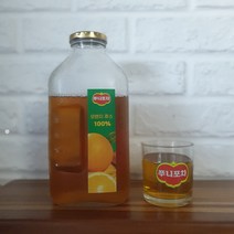 J2NB2 델몬트유리병 문구 주문제작 문구 옛날 물병 보리차병 델몬트 훼미리 주스병 레트로 쥬스병, 1.5L+컵2개