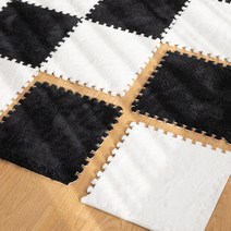 카페트 애견 강아지 미끄럼방지 층간소음 퍼즐 매트, 10P, 화이트