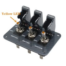 토글스위치 자동차 수정 스위치 패널 조합 중앙 잠금 12V 내부 일반 버튼 프레스, 04 Carbon cap Y