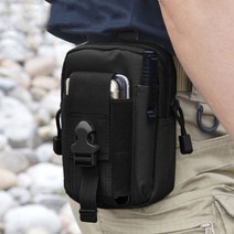 허리벨트 보조가방 블랙 핸드폰가방 등산파우치 힙쌕, 상세 참조