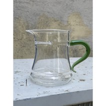 필터형 유리숙우 거름망 일체형 유리 티포트 그린 다관 (300ml)