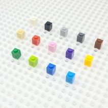 요고요 레고 호환 부품 커스텀 벌크 브릭 블럭 타일 플레이트 100G 소포장 패키지, [브릭 1 x 1] 흰색 100G