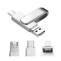 Zeresi 아이폰용 OTG USB 젠더 B타입 외장메모리C PIN 커넥터5 PIN 커넥터, 256GB