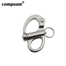T316 스테인레스 스틸 스프링 샤클 스냅 샤클 자동 잠금 리깅 릴리스 보트 앵커 체인, 69mm 1pcs