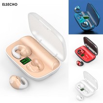 Elsecho 골전도 블루투스이어폰 이어클립형 방수 노이즈캔슬링헤드폰, 피부색