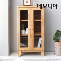에보니아 [에보니아] 헤일리 엘다원목 장식장 유리 진열장 1090, 장식장 1090