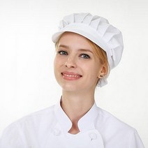 화이트 조리모 위생모 조리용 위생모자 제과 제빵 조리용 요리 주방 모자, 단품, 단품