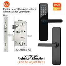 도어락설치 얼굴인식도어락 현관도어락 PHIPULO-Tuya 앱 생체 인식 지문 스마트 도어 잠금 원격 해제 키리스 디지털 전자, [02] Pure Copper, [07] 180x22(5050)