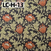William Morris 패브릭 코튼 디지털 프린팅 클래식 플라워 프린팅 수제 공예품 0.5 미터당 공급 린넨코튼원단, 0.5mX1.45m, 06 LCH 13