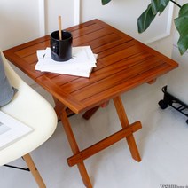 [바보사랑]DJ-267사각 마호가니 원목 접이식 테이블 사이드 탁자, 색상:공통|사이즈:공통|스타일:공통|사은품:공통