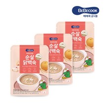 베베쿡 바르게 만든 순살 닭백숙 3개, 단품, 200g