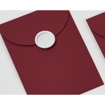 165x115mm 두꺼운 화이트 라운드포켓 웨딩 청첩장 초대장 봉투 - 50매, 7. 와인레드 150g