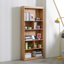 튼튼한 선반 실용적인 서재 거실용 5단 책장(800) 책꽂이 다용도 키큰, 워시