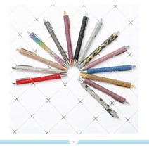 볼펜 라인석 블링 메탈 블랙 잉크 선물 펜 다이아몬드 빅 크리스탈, 12. 색상