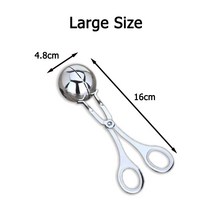 Stainless Steel Meatball Maker Clip Fish Ball Rice Ball Ice Cream Ball Non-Stick Tongs Mold Form, 색깔3, 하나, 색깔1