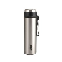씰레 비지니스 스트레이트 스테인리스 스틸 보온병, 실버, 370ml