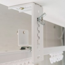 윈홈스 커튼 길이 조절 듀얼 브라켓(커튼봉/커튼레일 호환 가능), 레일용[스냅(소)포함]1개/화이트