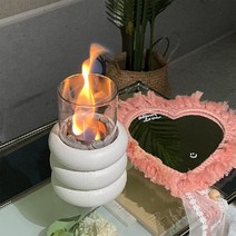 에탄올 난로 불멍 실내 바이오에탄올 캠핑난로 홈카페 감성템, 블랙