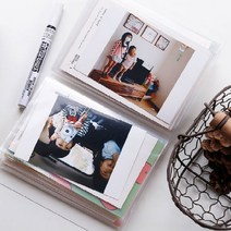 다파요 1+1 인생네컷 앨범 초음파 사진 보관 선물 사진앨범 엽서 스티커사진 포켓앨범 (40포켓) 바인더북, 1P+1P