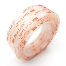 듀얼락 초강력 찍찍이 벨크로 테이프 폭25mm 1M 투명, 투명 25mm X 1M