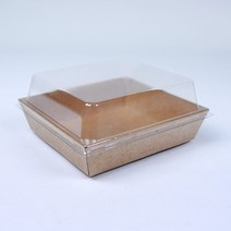 크라프트 정사각 샌드위치 케이스(뚜껑포함) / 포장케이스, 100개