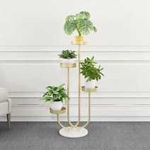 철제 화분받침대 인테리어 화분거치대 골드 정리대, 골드+화이트