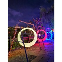 흔들그네의자 정자 야외 빛나는 스윙 안뜰 정원 공원 다중 사람 흔들 의자 태양 달 그물 빨간색, [09] 스윙 150회 2세트 프레임 조합 충전모델 불