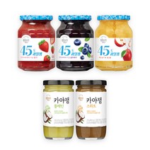 복음자리 45도과일잼350g(딸기 블루베리 사과)+카야잼(플레인 스위트)240g, 45도블루베리잼350g+카야잼스위트240g