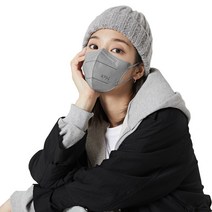 플로우 KF94 귀안아픈 숨쉬기편한 새부리형 마스크 대형, 50매입, 1박스, 그레이