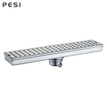 벤츄레이터 벤츄레타 세트 cm 스테인레스 스틸 바닥 배수구 욕실 샤워 긴 배수 사각형 대형 폐기물 격자 커버 지붕, 300mm