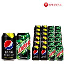 펩시콜라 제로&마운틴듀 355ml X 각12개(총24개) 뚱캔 청량음료 편의점음료 마운틴듀 펩시 콜라 탄산음료수, 24개