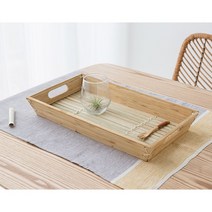 예쁜 우드트레이 쟁반 식빵 혼밥 대나무 원목 접시바구니 이케아 다이소, 수제트레이 사각 30X16X3