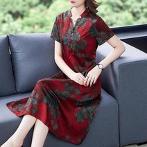 2022 중국어 빈티지 드레스 꽃 인쇄 qipao 무대 cheongsam 가운 우아한 파티 동양